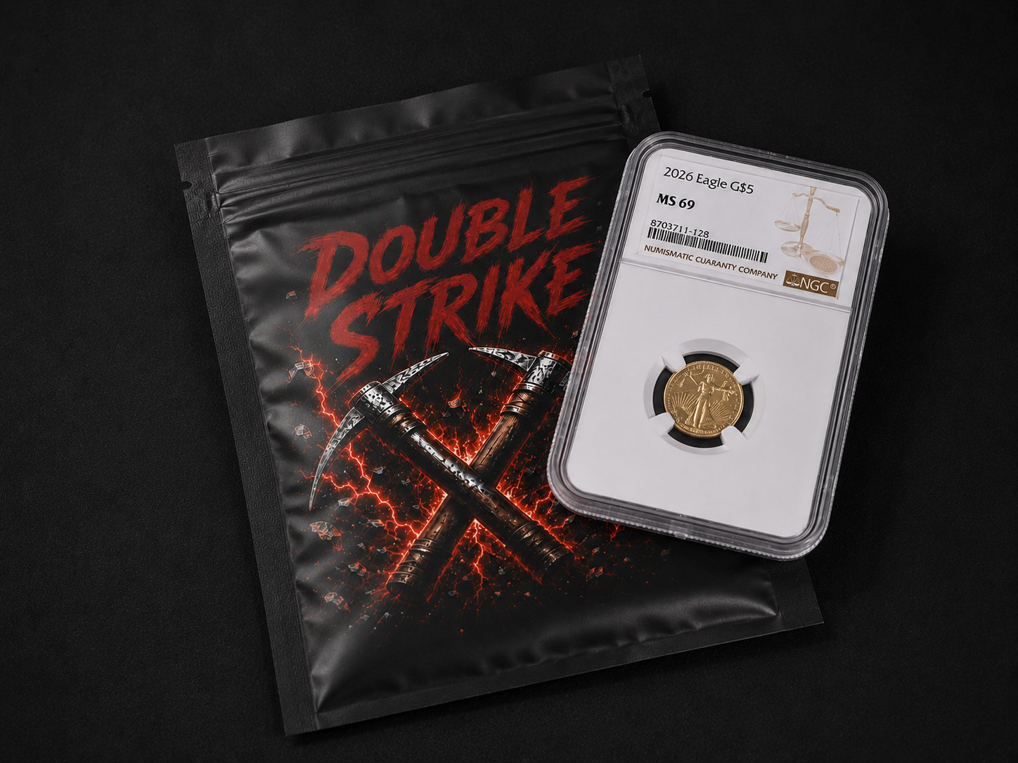 DOUBLE STRIKE - 10 COINS - 2X GOLD AND 8X SILVER